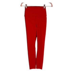 Carbon38 Leggings Womens Red XS Solid Athleisure Activwear